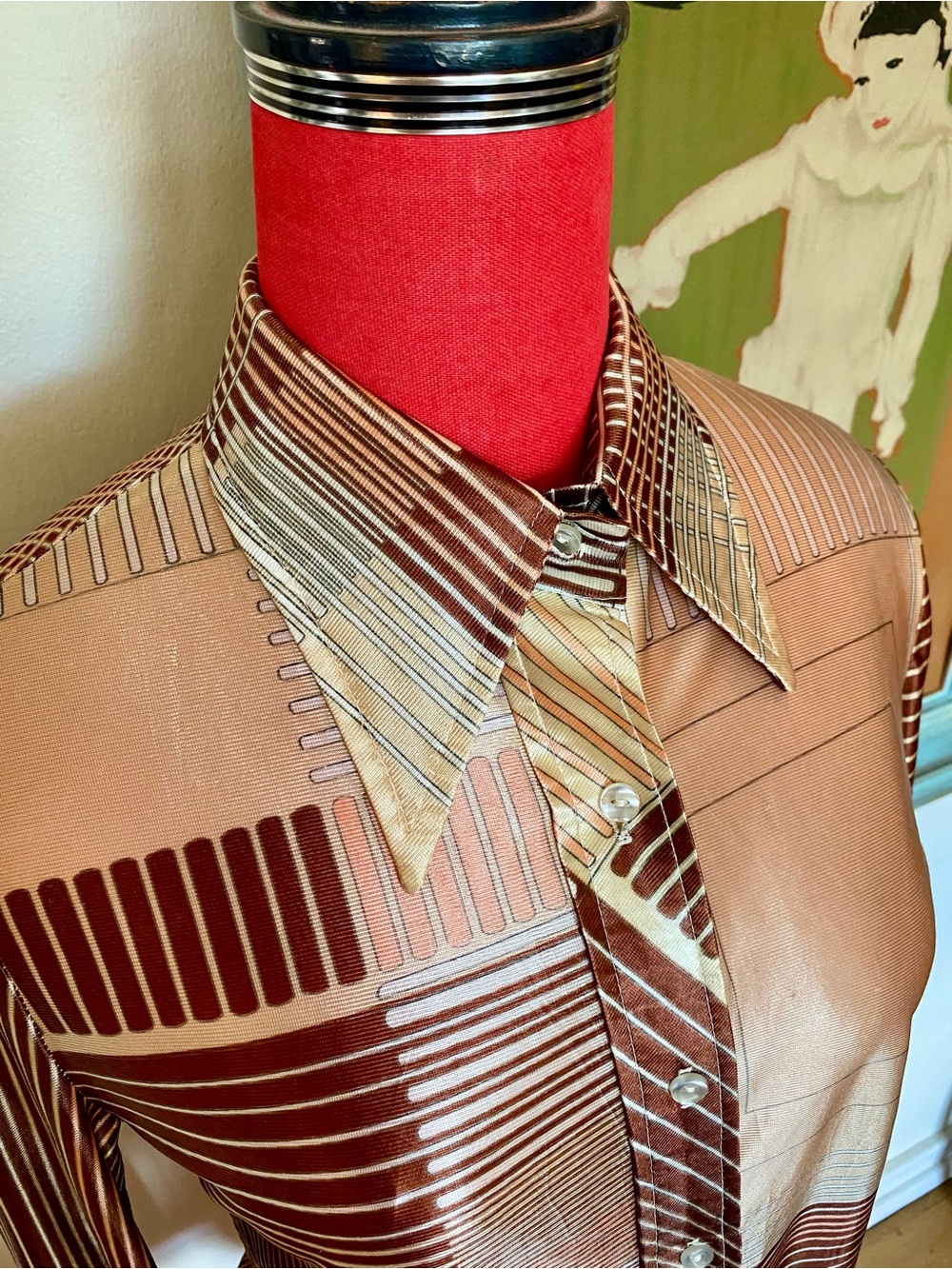 70s Geometric Print Shirt 🕺🏼 - Picture 2 of 5